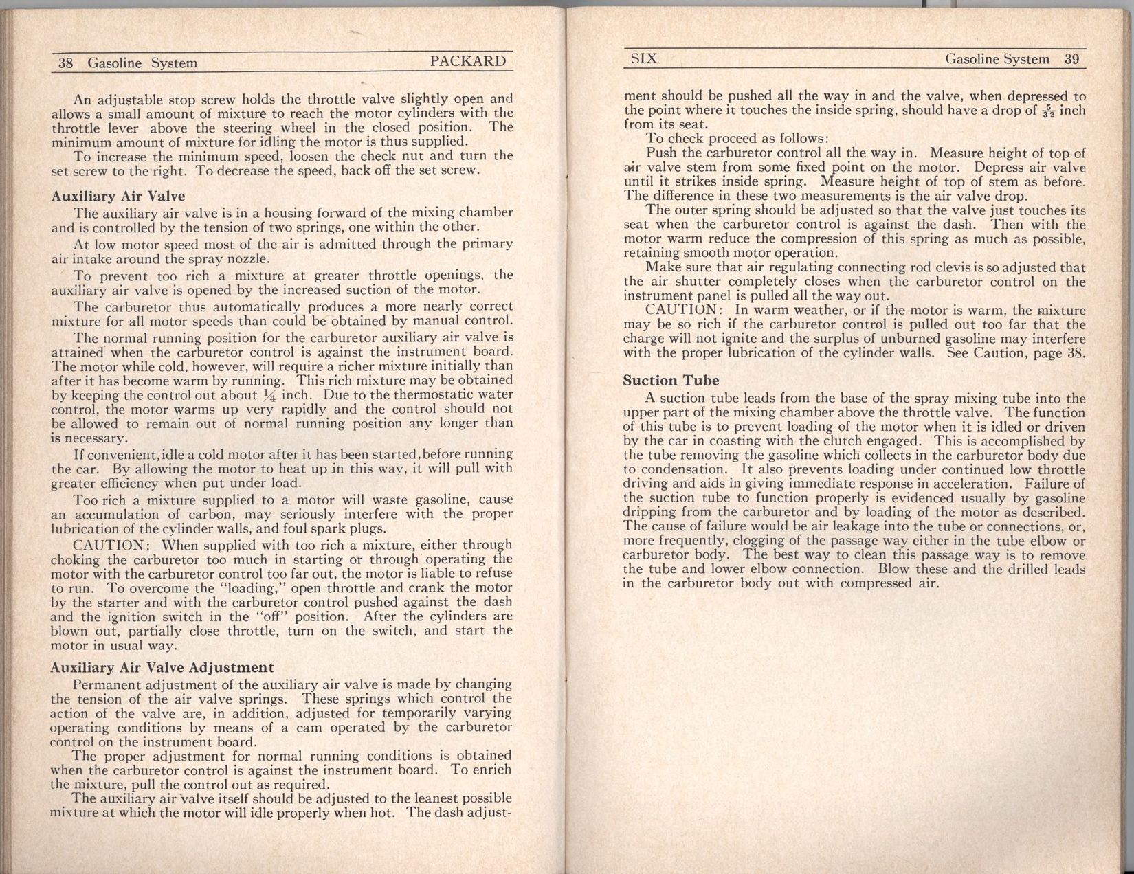 1927 Packard Six Owners Manual Page 16